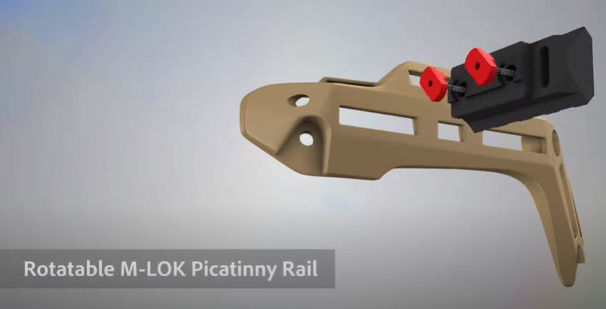 ROTATABLE M-LOK PICATINNY RAIL