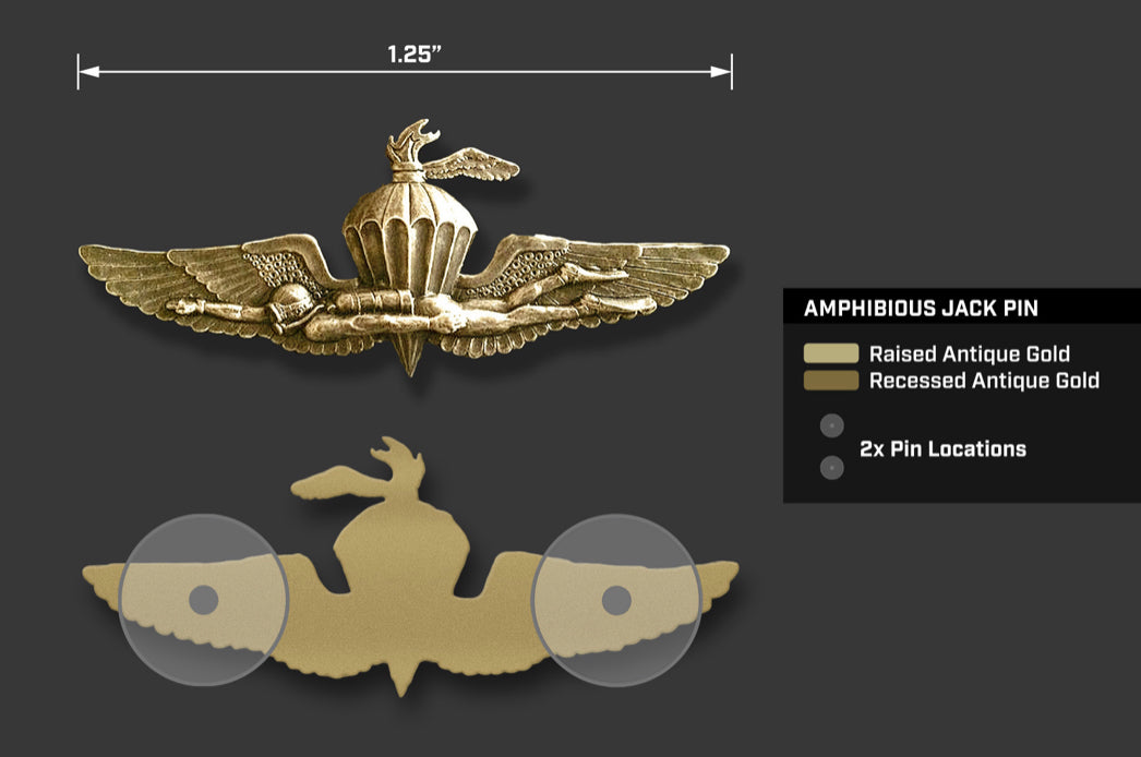 RECON JACK LAPEL PIN (AMPHIB RECON)