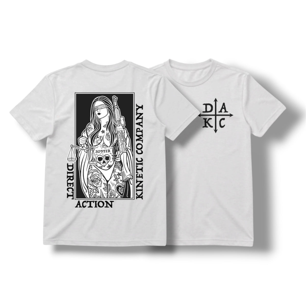 ((PRE-ORDER)) "BLIND JUSTICE" TEE (WHITE)