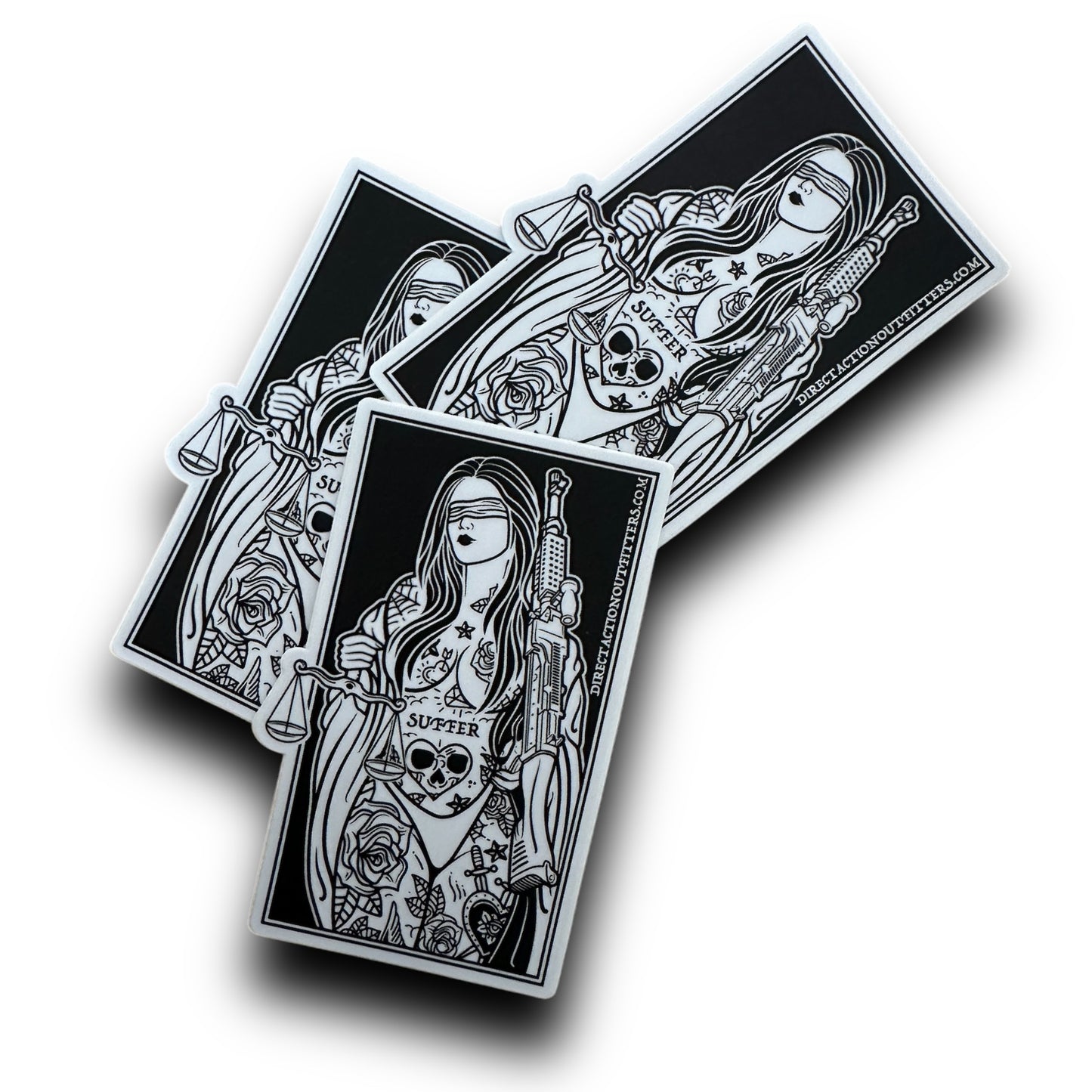 DA "Blind Justice" Sticker 5in