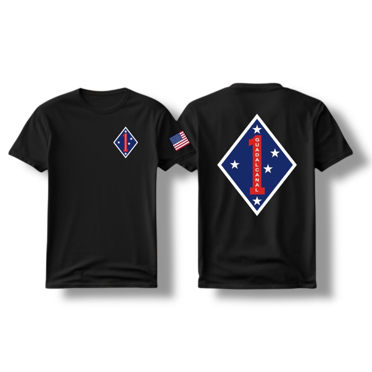 1ST MARINE DIV TEE (BLACK)