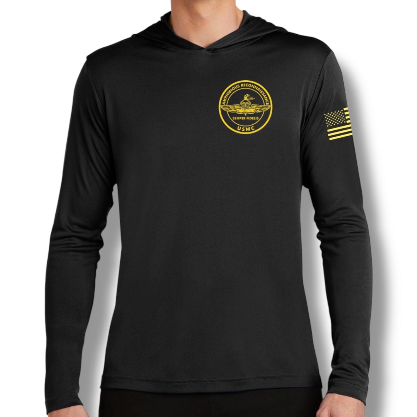 AMPHIB RECON UPF 50 LIGHT HOODIE (BLACK)