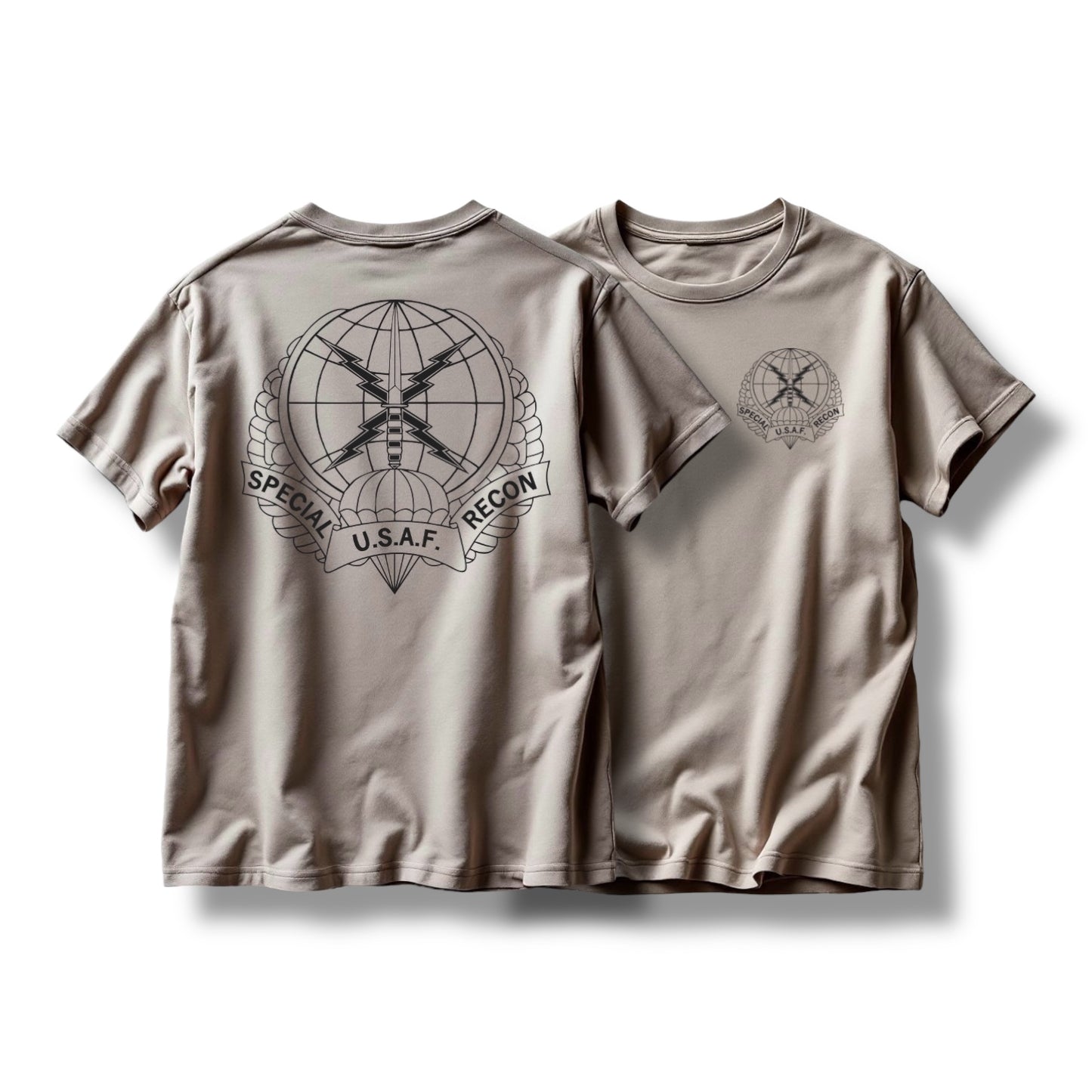 USAF SPECIAL RECON LOGO TEE (TAN)