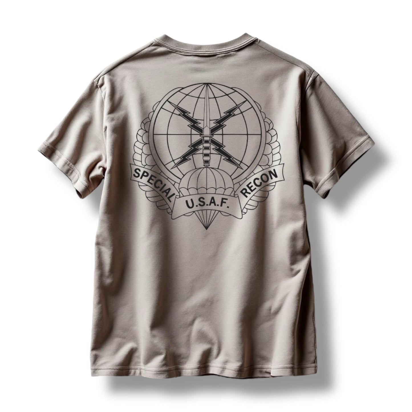 USAF SPECIAL RECON LOGO TEE (TAN)