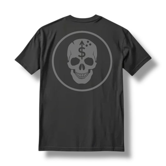 SNIPER SKULL LOGO TEE (HEAVY METAL GREY)