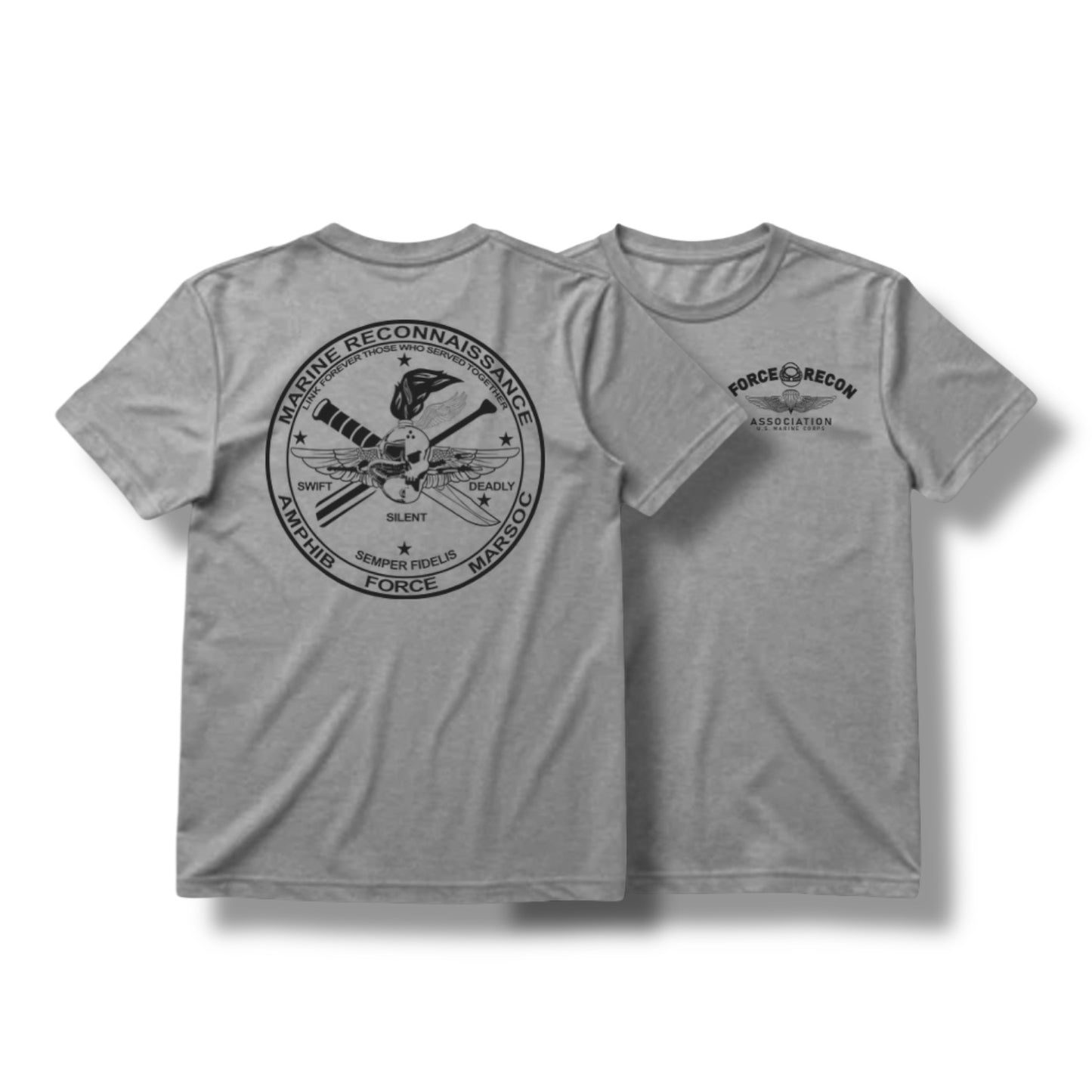 FORCE RECON FOUNDATION TEE (BLACK / GREY)