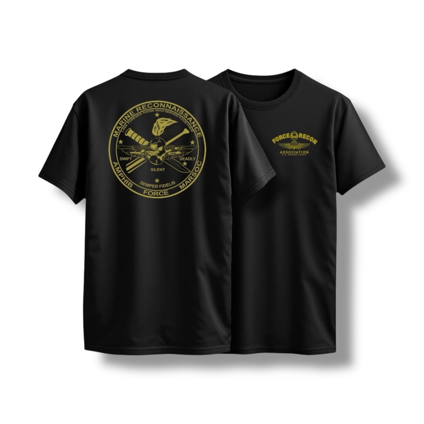 FORCE RECON FOUNDATION TEE (BLACK / GREY)