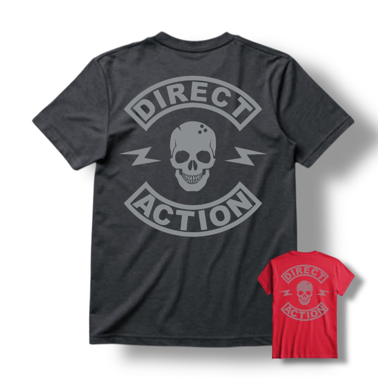 DA ROCKER TEE (HEATHER CHARCOAL / HEATHER RED)