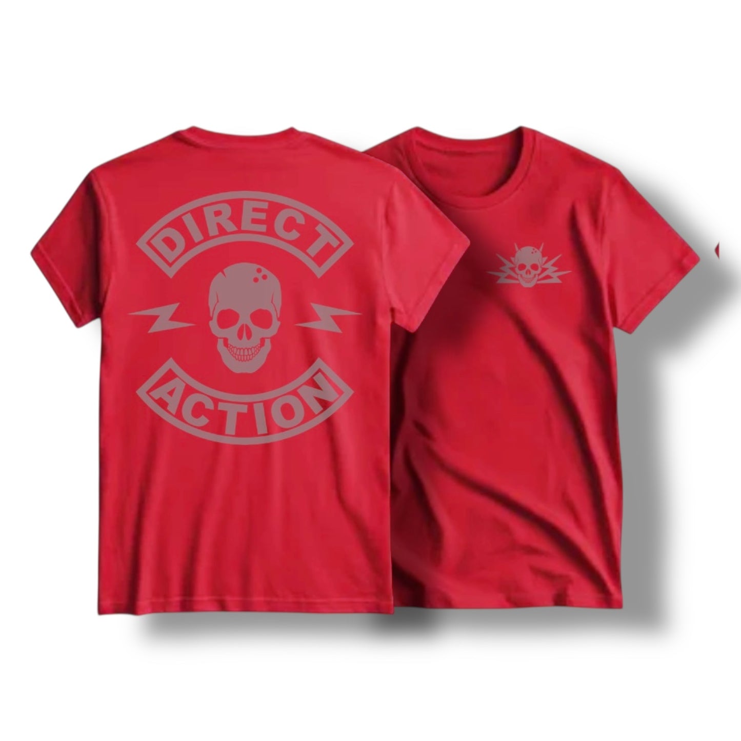 DA ROCKER TEE (HEATHER CHARCOAL / HEATHER RED)