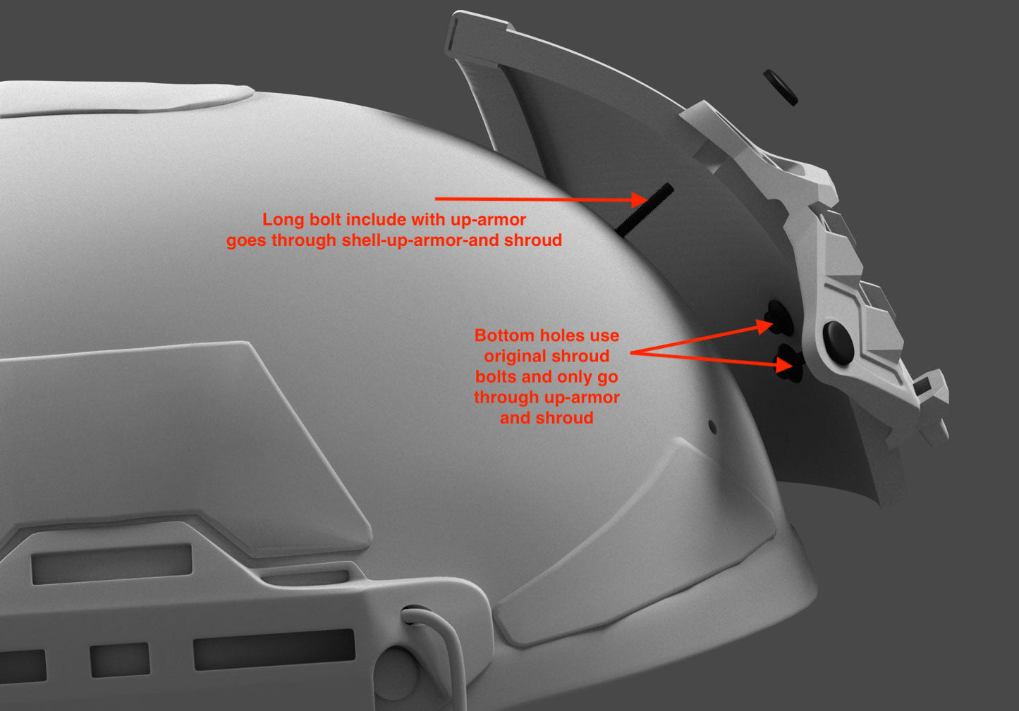 RIFLE RATED BALLISTIC HELMET UP-ARMOR | DEFEATS 7.62