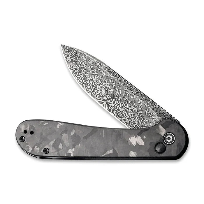 CIVIVI BUTTON LOCK ELEMENTUM POCKET KNIFE CARBON FIBER HANDLE