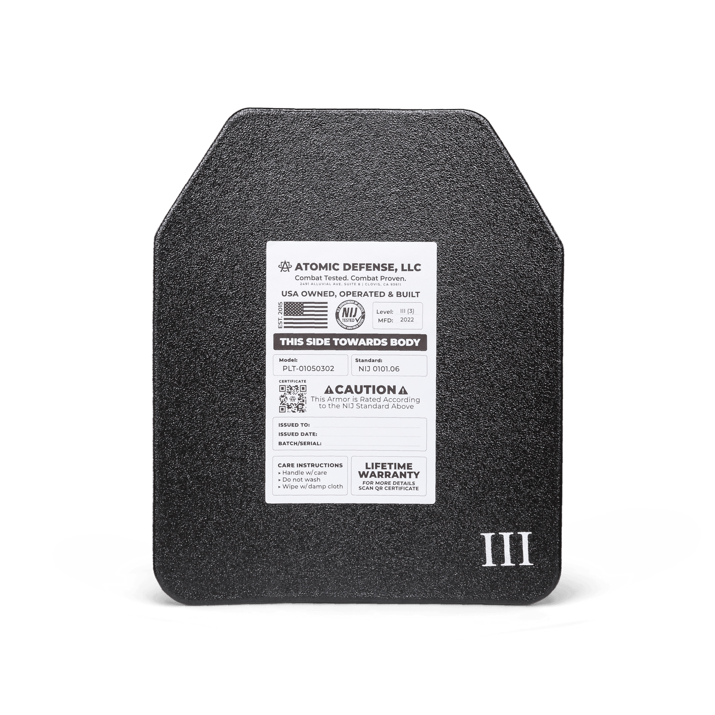 NIJ LEVEL III+ BODY ARMOR PLATE | ESAPI | LIGHTWEIGHT