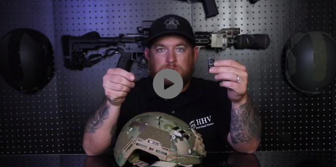 LOW PROFILE RAIL ADAPTER KIT -FITS ARC, PELTOR, 3M, AND OTHER HELMET HEADSETS.