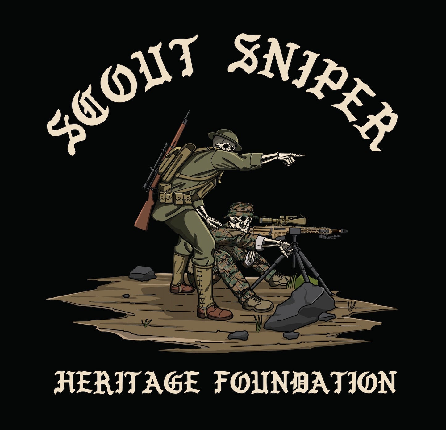 ((PRE-ORDER)) SCOUT SNIPER HERITAGE HOODIE (BLACK)