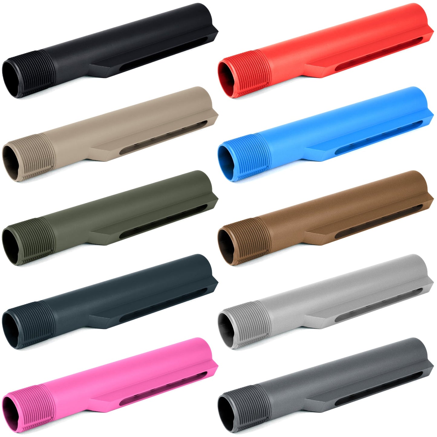 Mil Spec AR-15 Buffer Tube – 9 Colors Available