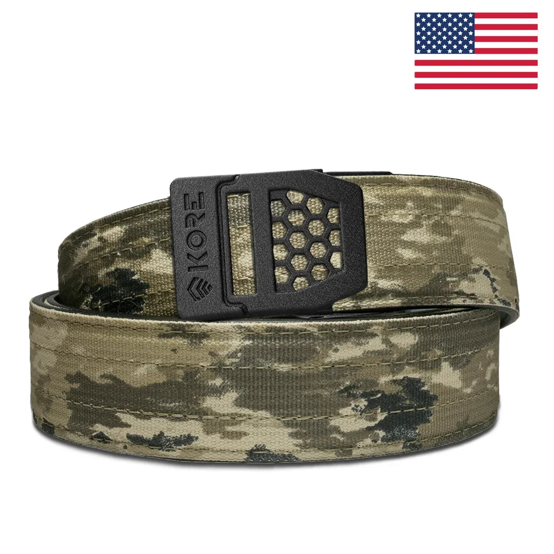 KORE ESSENTIALS A-TACS IX TACTICAL NYLON GUN BELT 1.5"