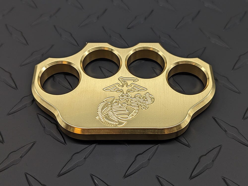 MILSPIN 3/4LB BRASS KNUCKLE MARINE CORPS EGA SOLID BRASS PAPERWEIGHT