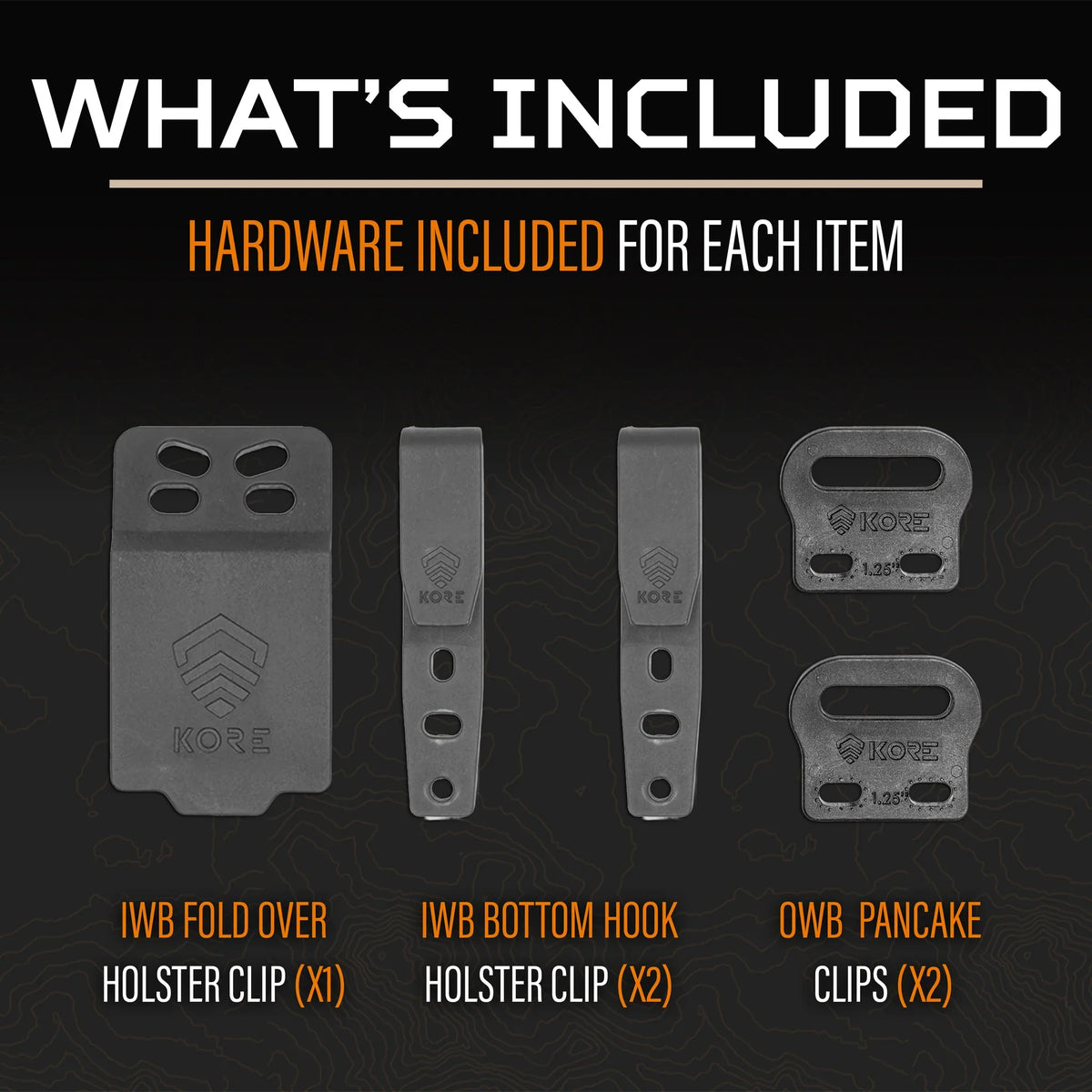 KORE ESSENTIALS THE DIME BAG 1.25 INCH BELT HOLSTER ACCESSORY KIT