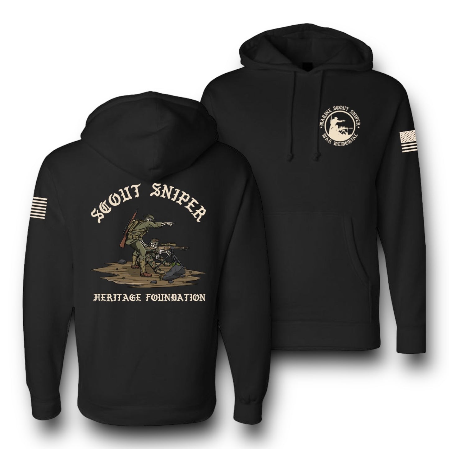 ((PRE-ORDER)) SCOUT SNIPER HERITAGE HOODIE (BLACK)