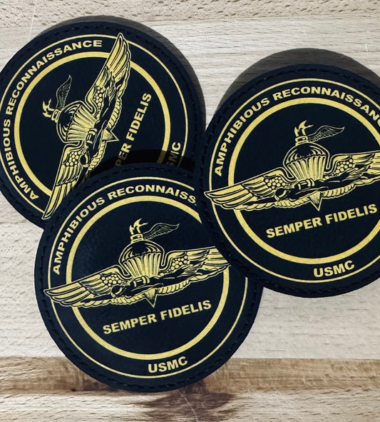 AMPHIB RECON LEATHER PATCH (VELCRO)