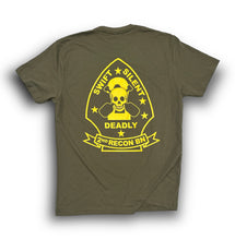 Load image into Gallery viewer, 2ND RECON TEE (MIL GREEN) AMPHIB RECON