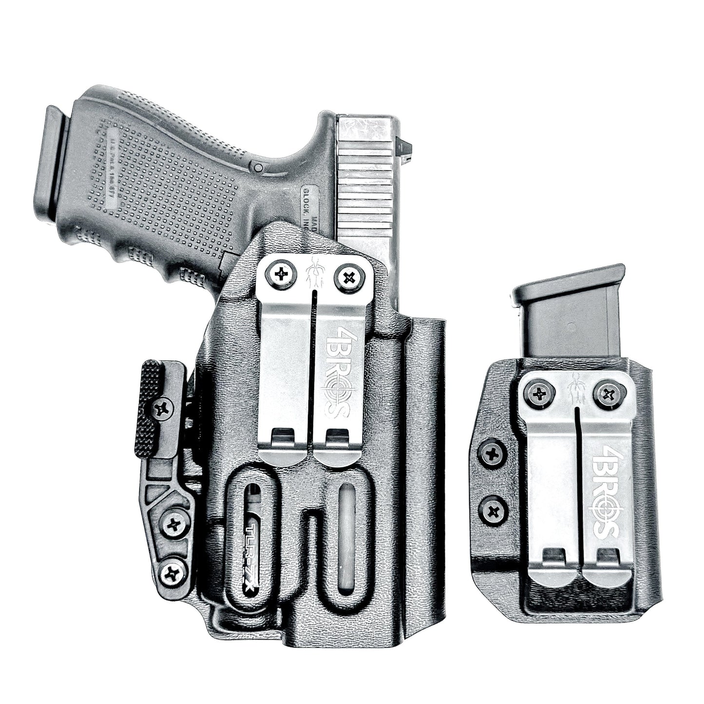 Glock 19 Gen 3/4 & TLR-7 X/A IWB Holster with Magazine Carrier Combo