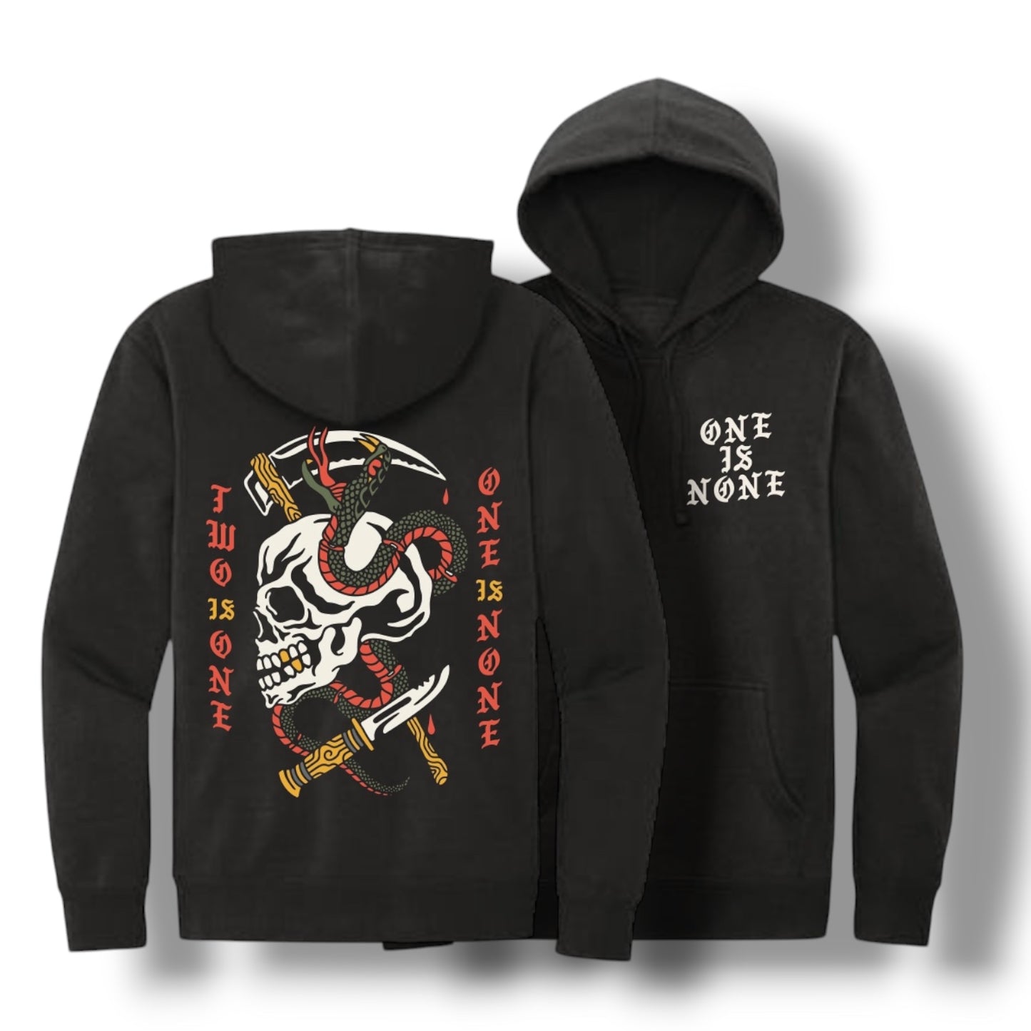 ((PRE-ORDER)) ONE IS NONE HOODIE (BLACK FULL COLOR)