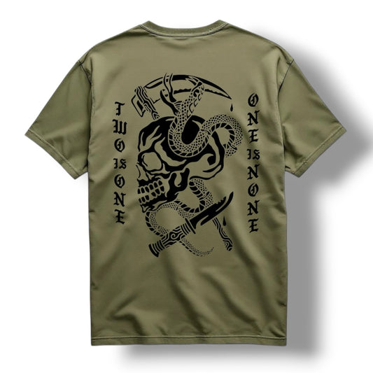 ((PRE-ORDER)) ONE IS NONE TEE (MIL GREEN)