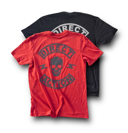 DA ROCKER TEE (HEATHER CHARCOAL / HEATHER RED)