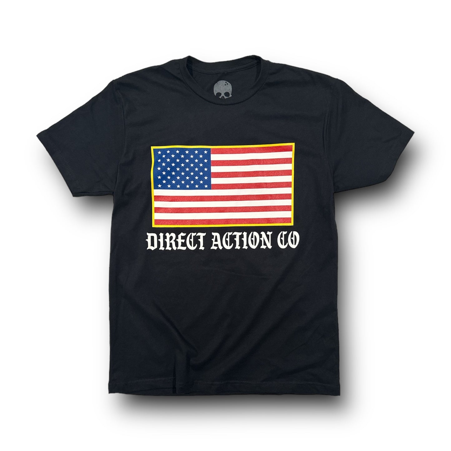 DA CO FLAG TEE (BLACK / HEATHER METAL)