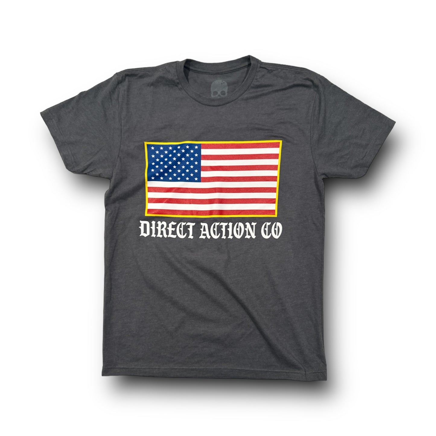 DA CO FLAG TEE (BLACK / HEATHER METAL)