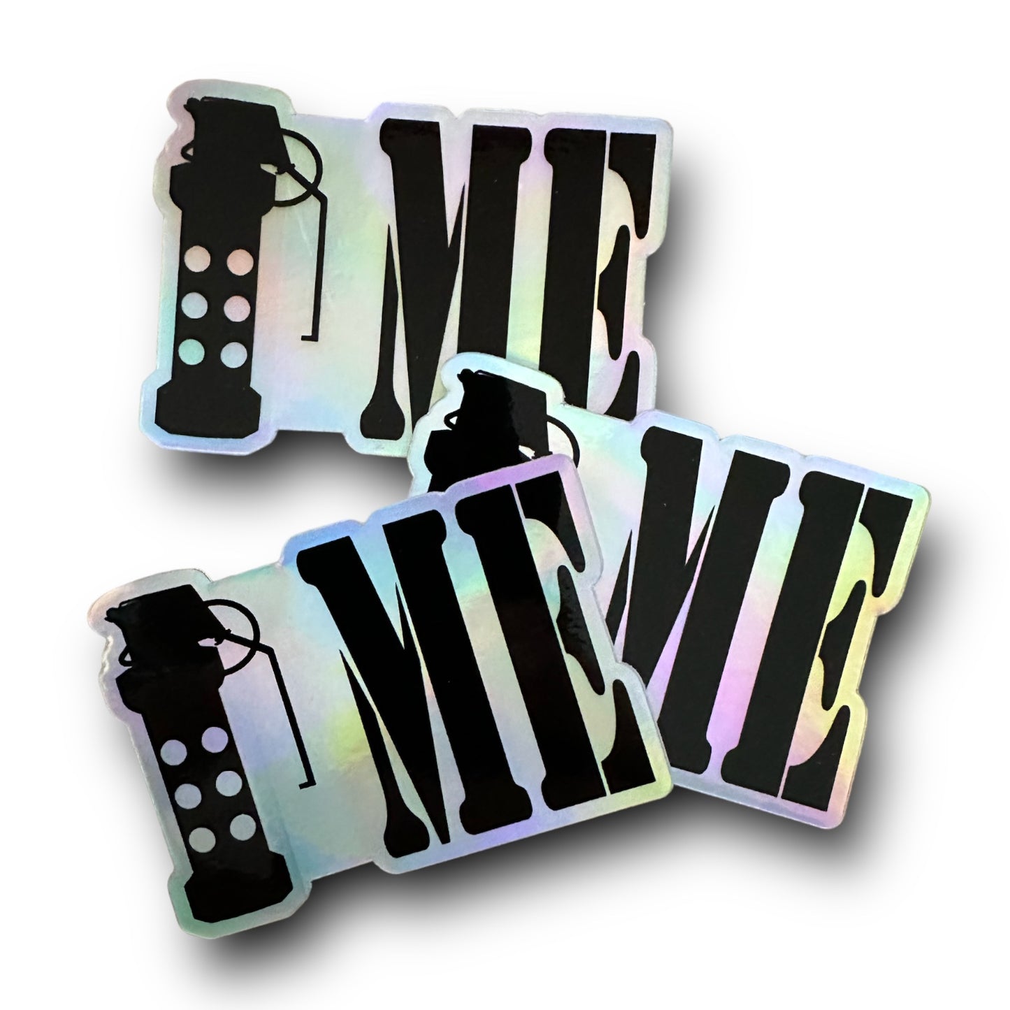 “ME” 3IN HOLOGRAPHIC STICKER