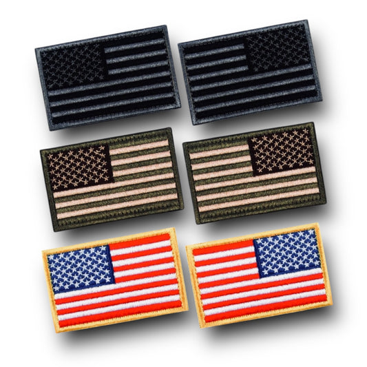 2 Pack US Flag Velcro Patch (Multi Colors Available)