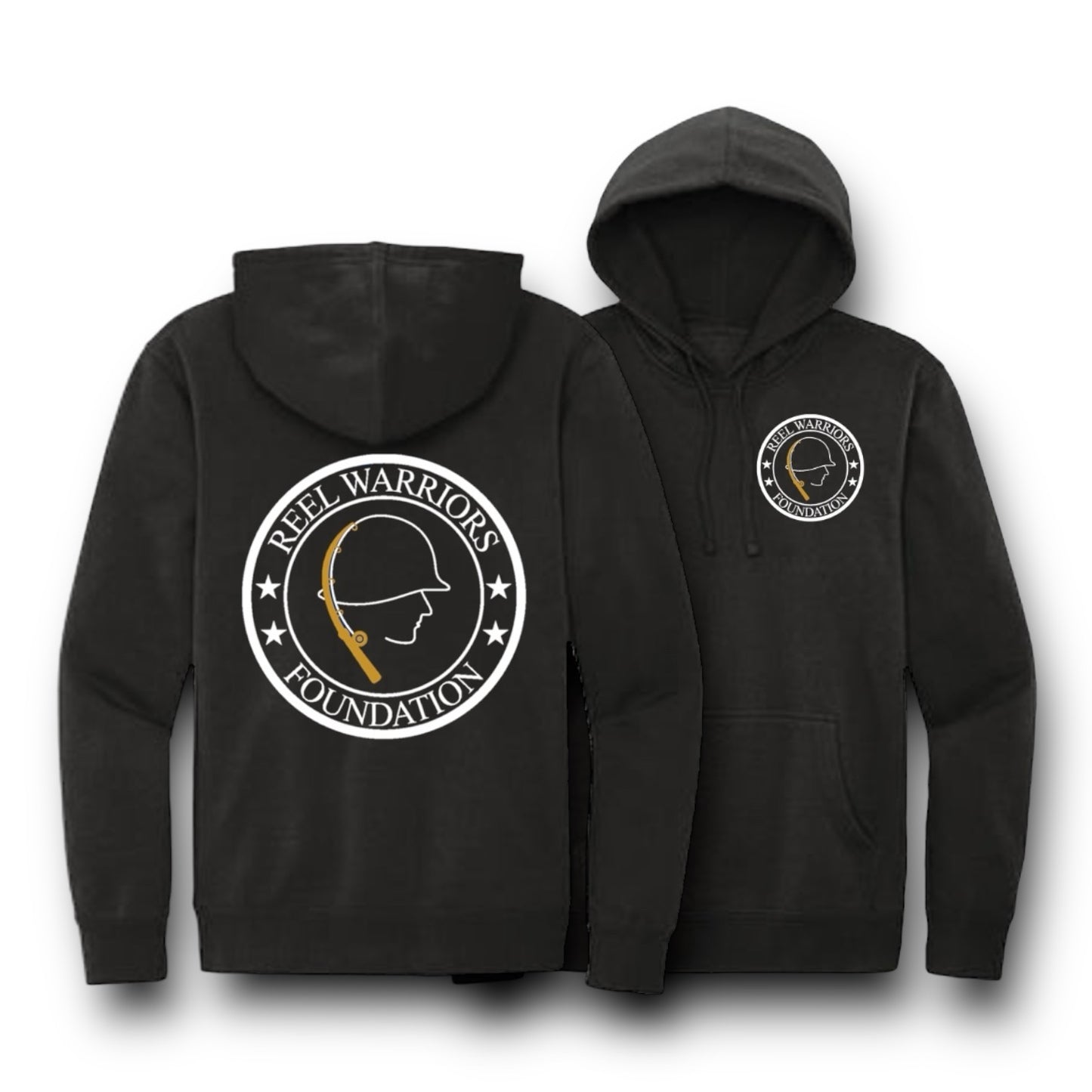 ((PRE-ORDER)) REEL WARRIORS FUNDRAISER HOODIE (BLACK)