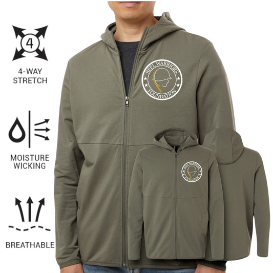 ((PRE-ORDER)) REEL WARRIORS FUNDRAISER PRO ZIP HOODIE (PINE GREEN)