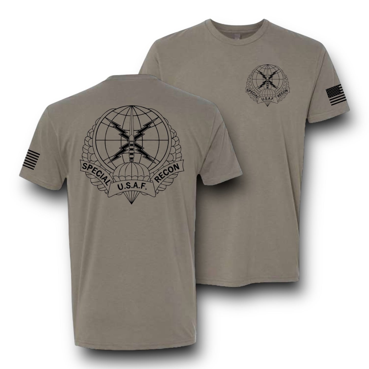 ((PRE-ORDER)) AIR FORCE SPECIAL RECON TEES (BLACK / TAN)