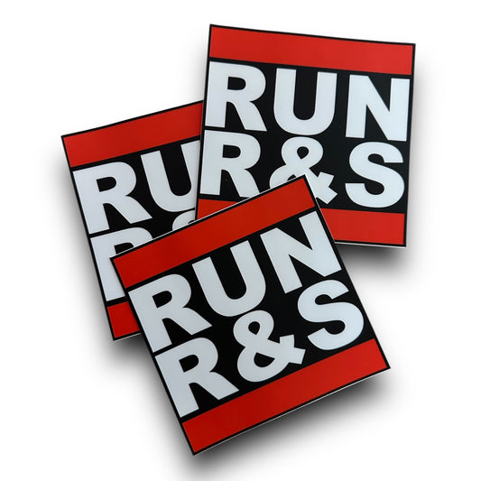 “RUN R&S” 5IN STICKER