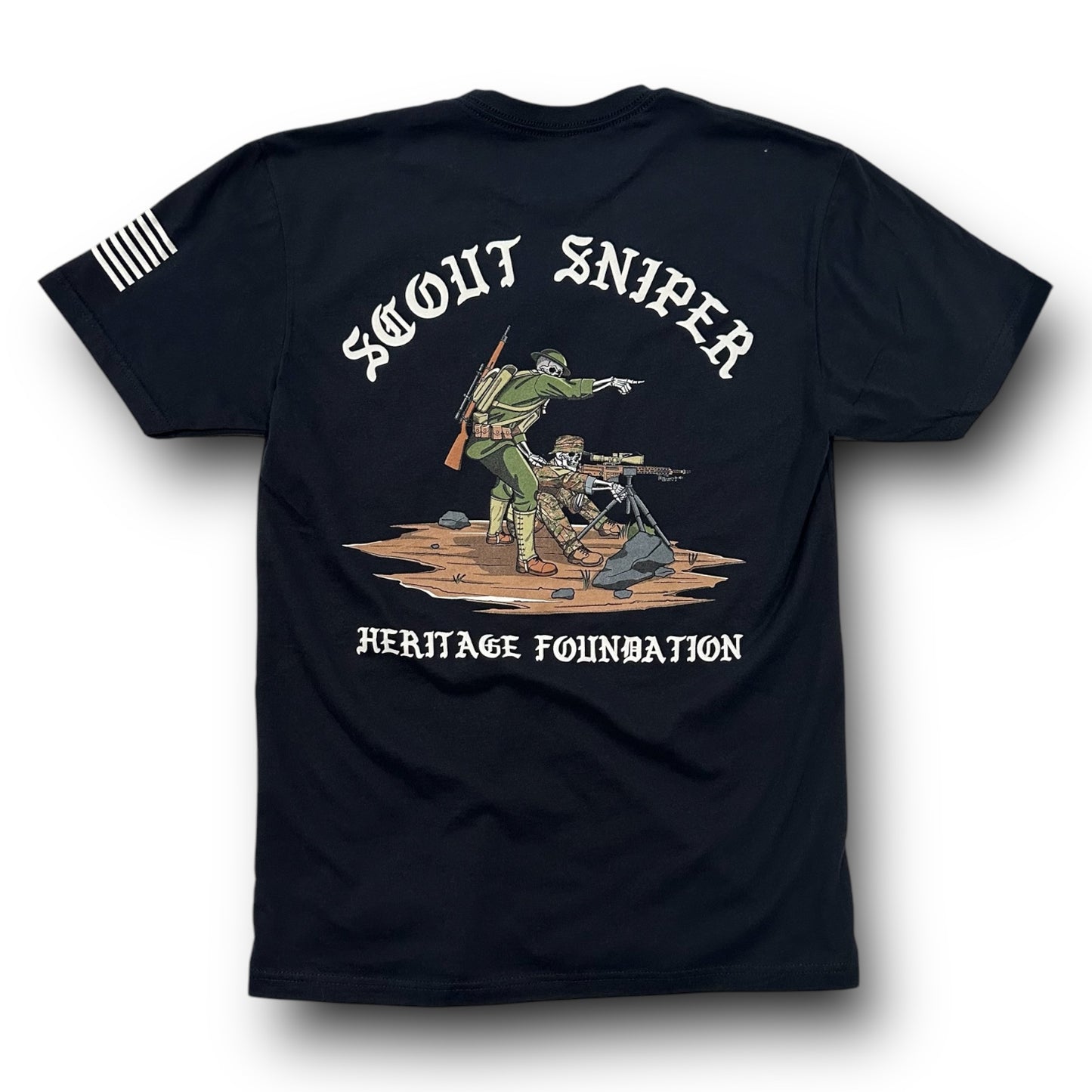 SCOUT SNIPER HERITAGE TEE (BLACK / MIL GREEN)