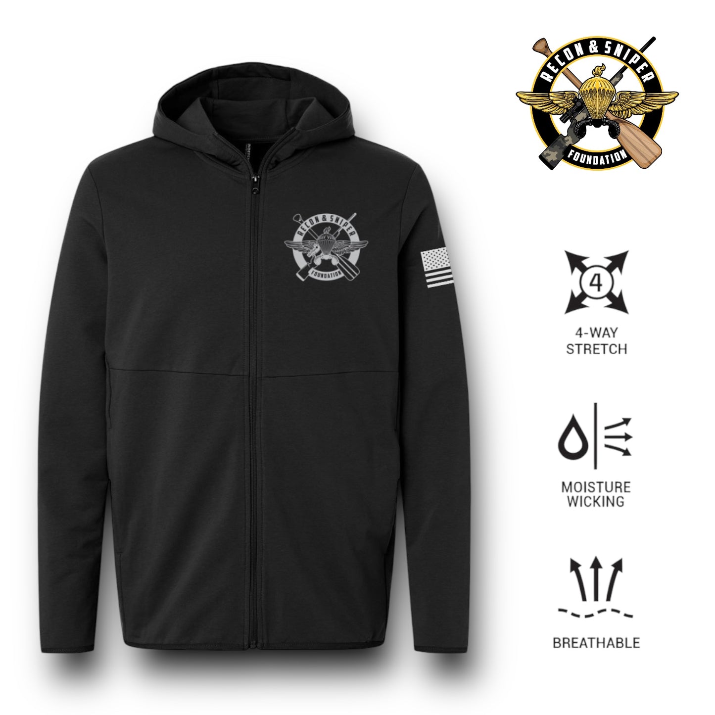 ((PRE-ORDER)) RSF FUNDRAISER PRO ZIP HOODIE (BLACK)