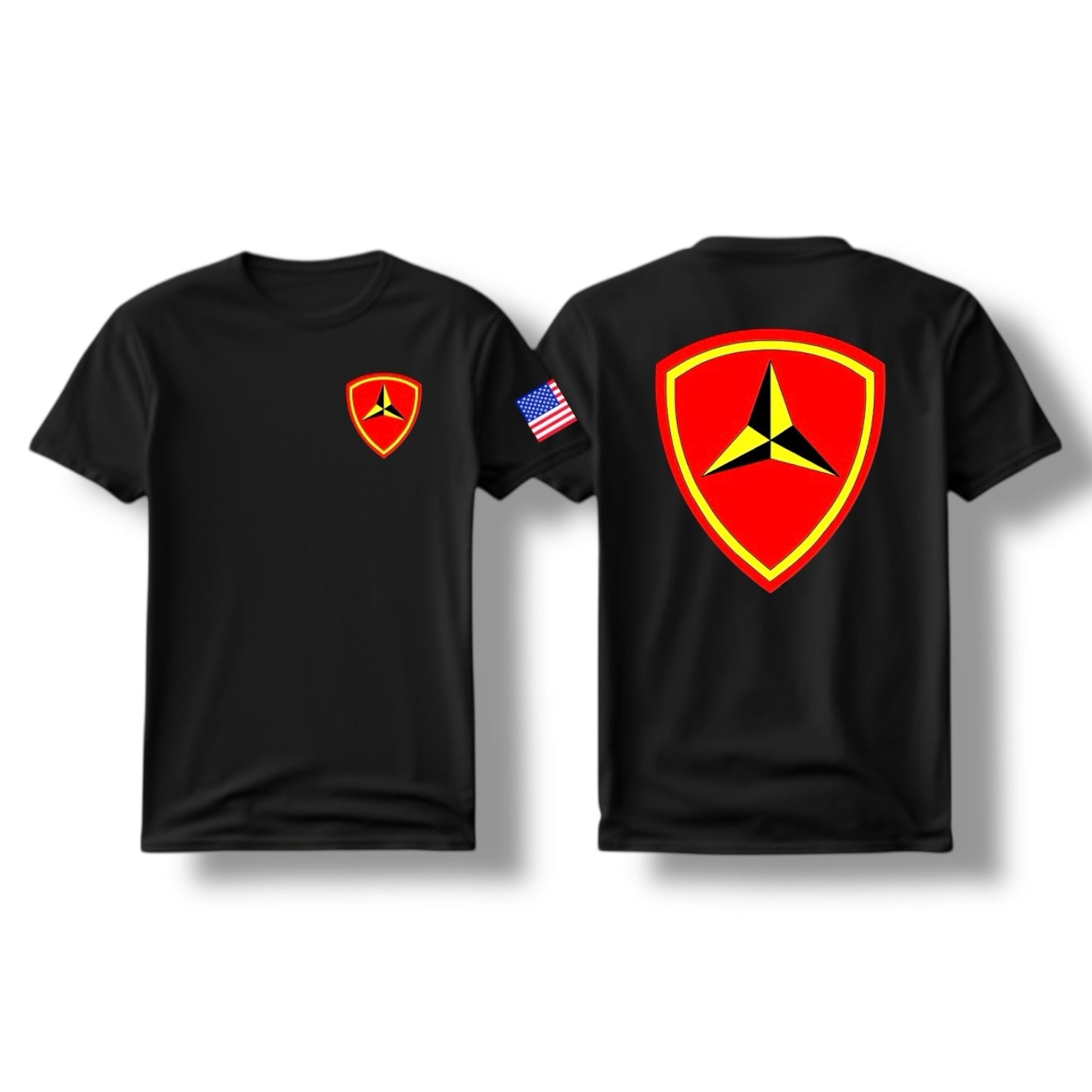 ((PRE-ORDER)) 3RD MAR DIV TEE (BLACK)