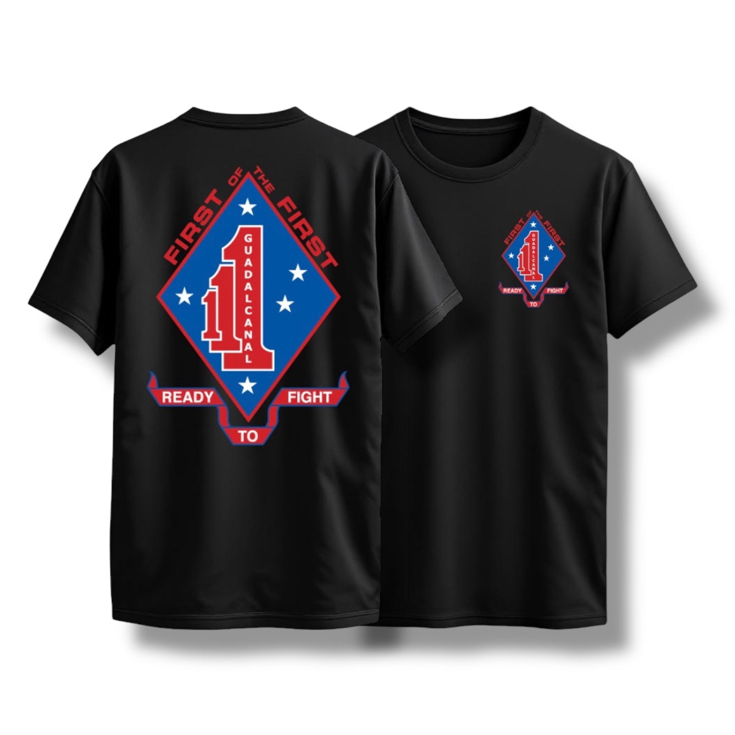 ((PRE-ORDER)) 1ST BN 1ST MAR TEE (BLACK)
