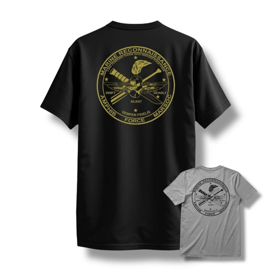 FORCE RECON FOUNDATION TEE (BLACK / GREY)