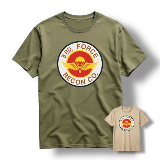 ((PRE-ORDER)) 3RD FORCE FUNDRAISER TEE (TAN / MIL GREEN)
