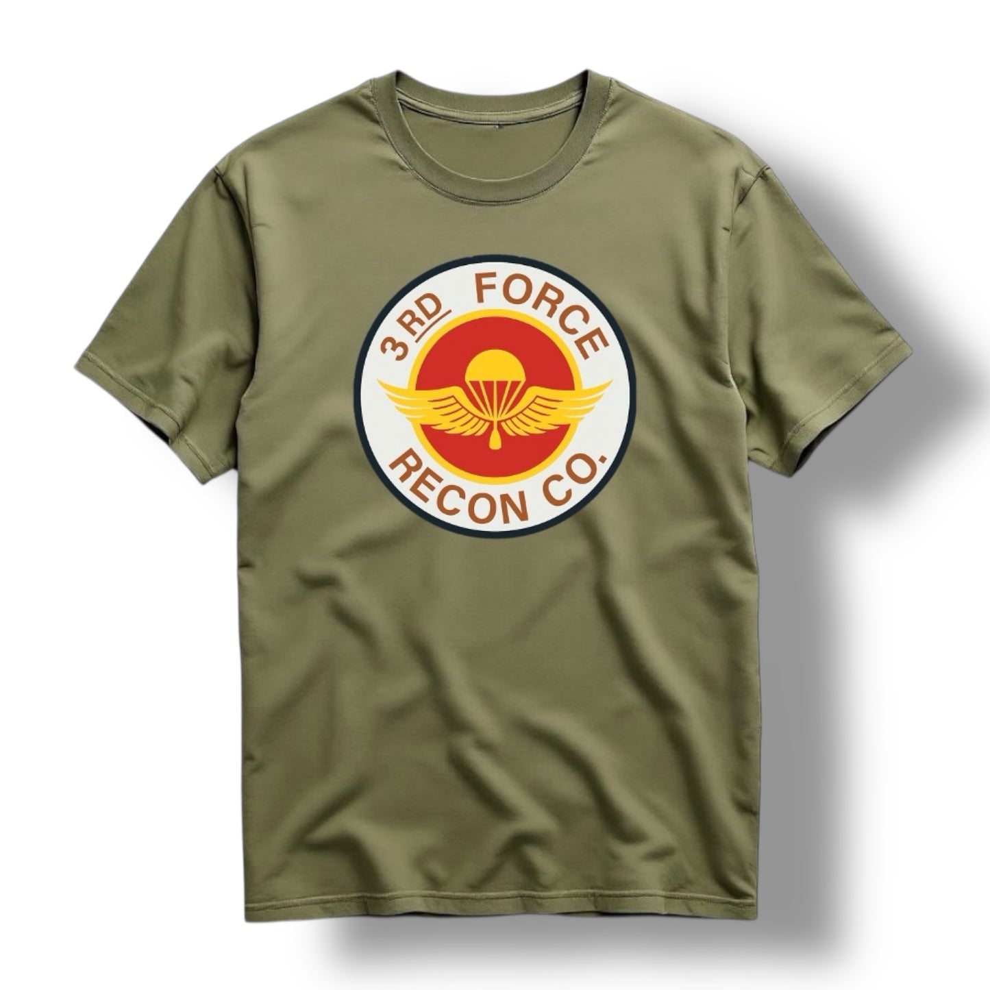 ((PRE-ORDER)) 3RD FORCE FUNDRAISER TEE (TAN / MIL GREEN)