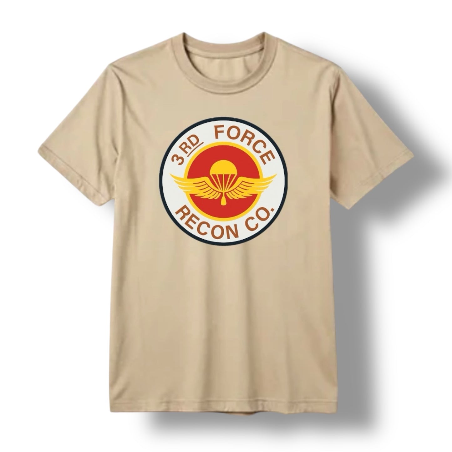 ((PRE-ORDER)) 3RD FORCE FUNDRAISER TEE (TAN / MIL GREEN)