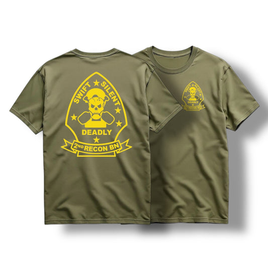 ((PRE-ORDER)) 2ND RECON BALL FUNDRAISER TEE (MIL GREEN / GOLD)