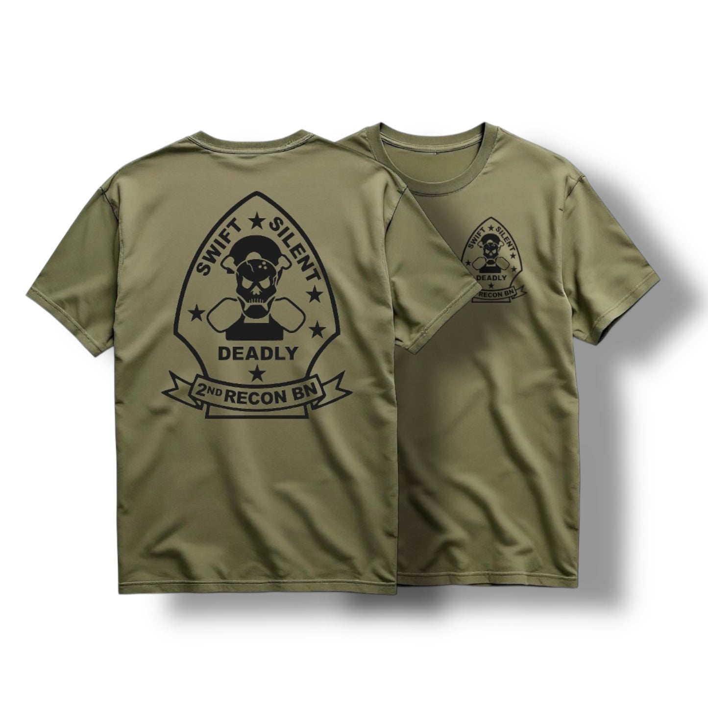 ((PRE-ORDER)) 2ND RECON BALL FUNDRAISER TEE (MIL GREEN / BLACK)