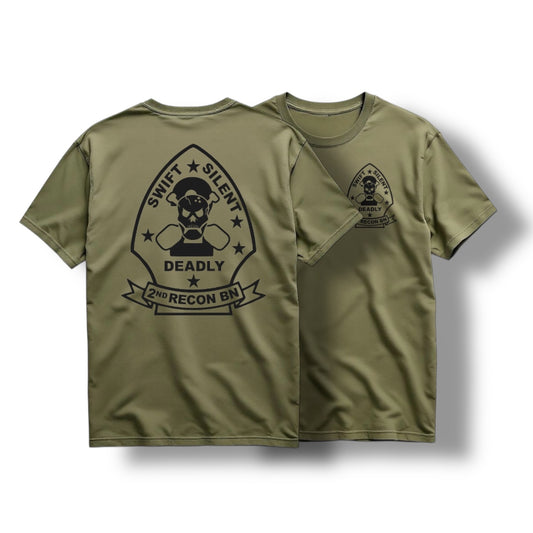 ((PRE-ORDER)) 2ND RECON BALL FUNDRAISER TEE (MIL GREEN / BLACK)
