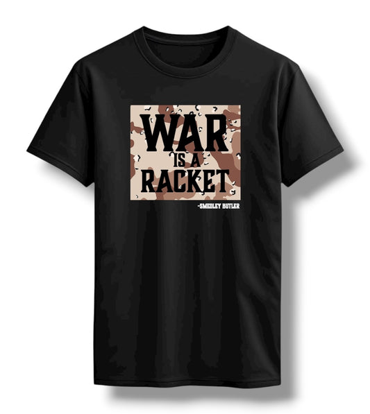 WAR IS A RACKET TEE (BLACK)