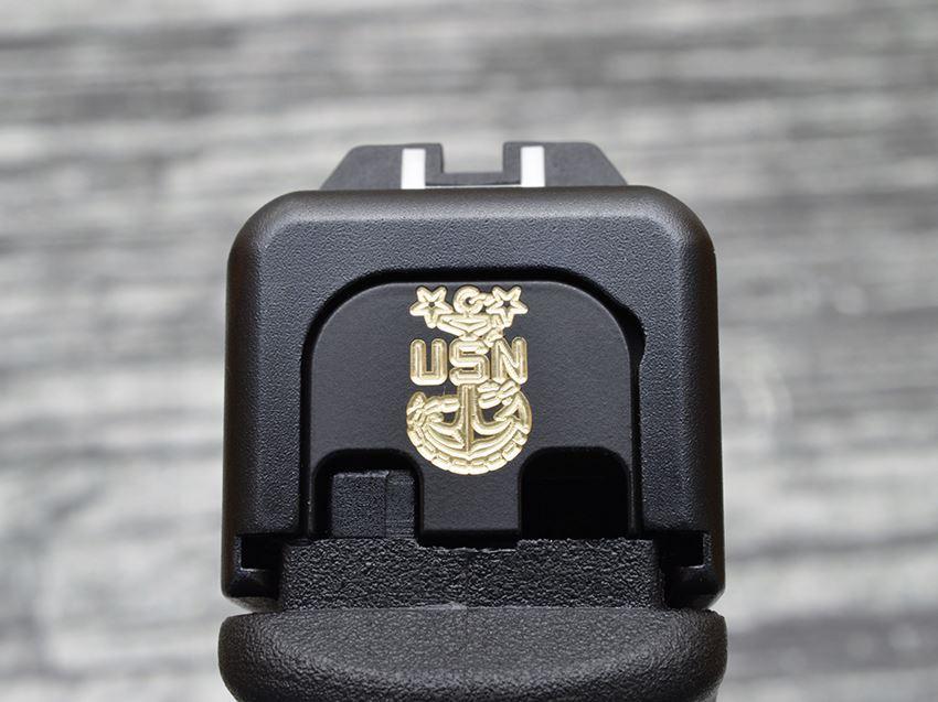 MILSPIN NAVY GLOCK SLIDE BACK PLATES